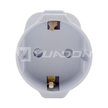 EU to UK Travel Adapter 2 Pin to 3 Pin Converter with Fused CE ROHS Approval 04