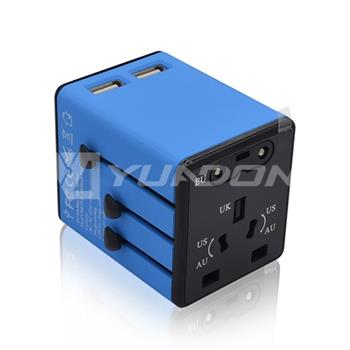 Universal Travel Adapter with 2 USB International Plug Adapter Singapore Malaysia Travel Plug Adapter 03