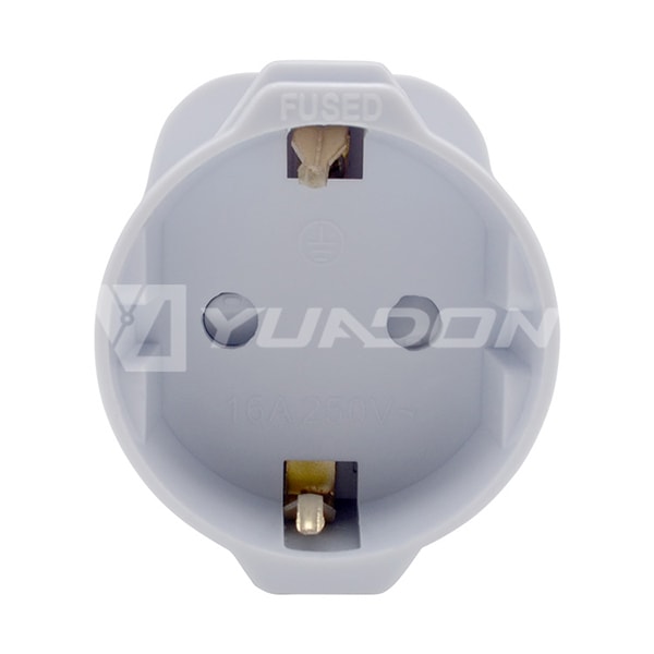 EU to UK Travel Adapter 2 Pin to 3 Pin Converter with Fused CE ROHS Approval 04